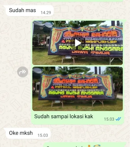 Pengiriman Papan Bunga Pagesangan Jambangan